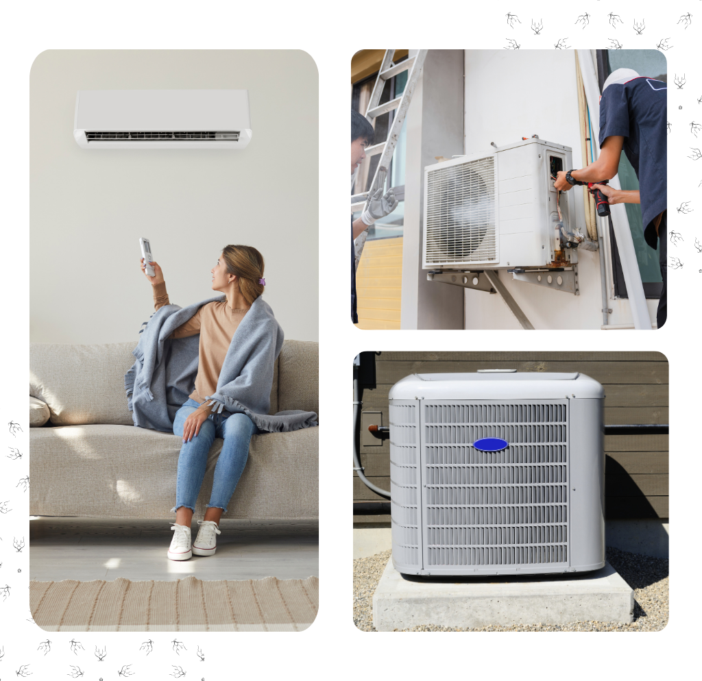 Technician working on AC